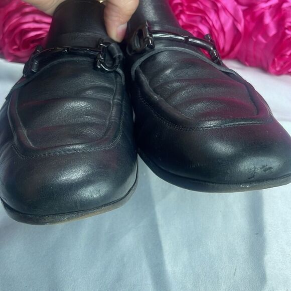 (C) SALVATORE FERRAGAMO Vintage Gancini logo leather dress loafers Size: 7.5 main image 7